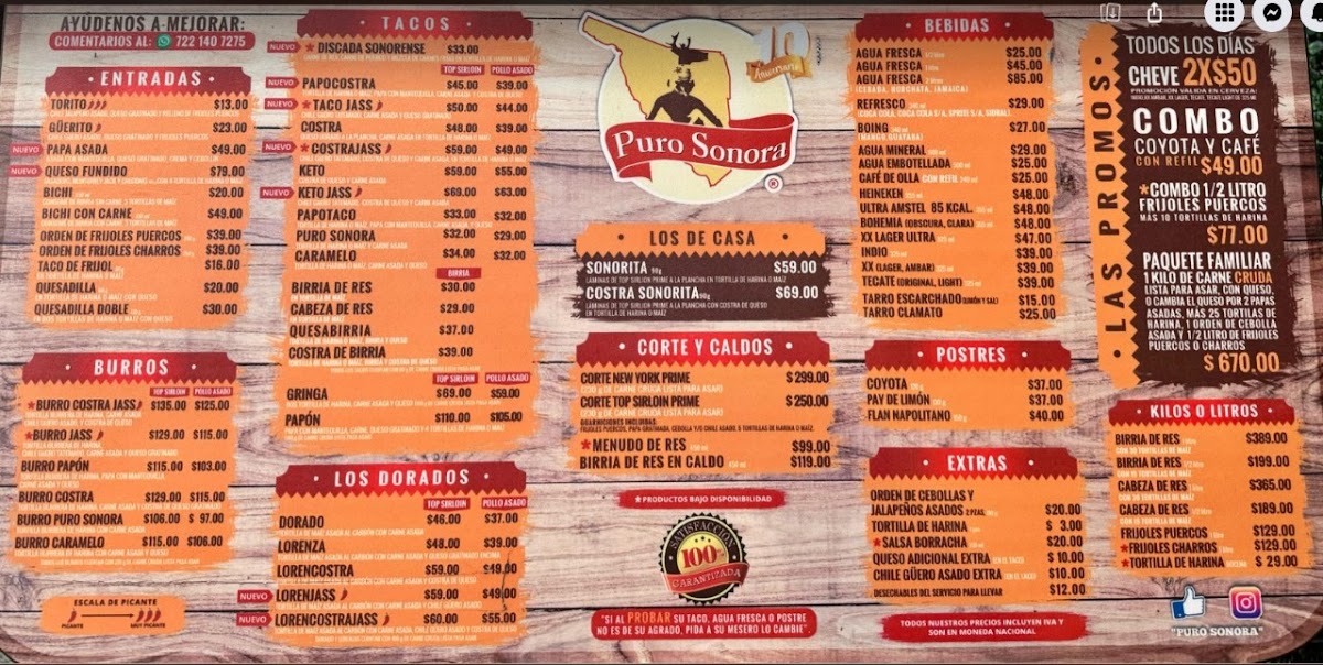 Puro Sonora Menu - Image 4